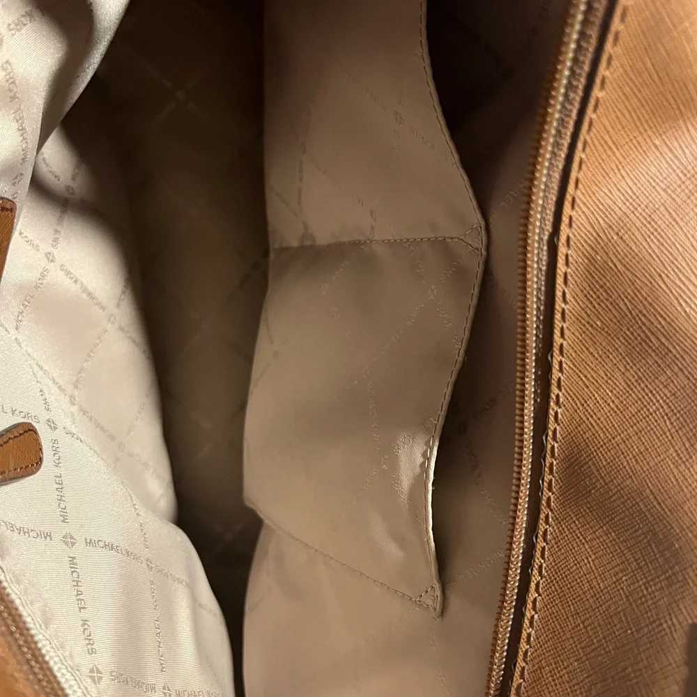Michael Kors Brown Tote with Colorful Patches - Picture 10 of 13